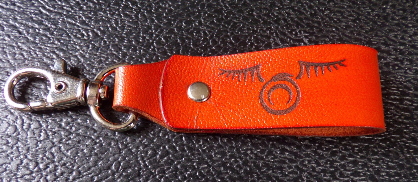 Styx Belt Keychain Clank & Ouroboros w/wings Orange leather