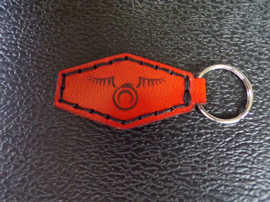 Styx Two-sided Orange Leather Key Chain