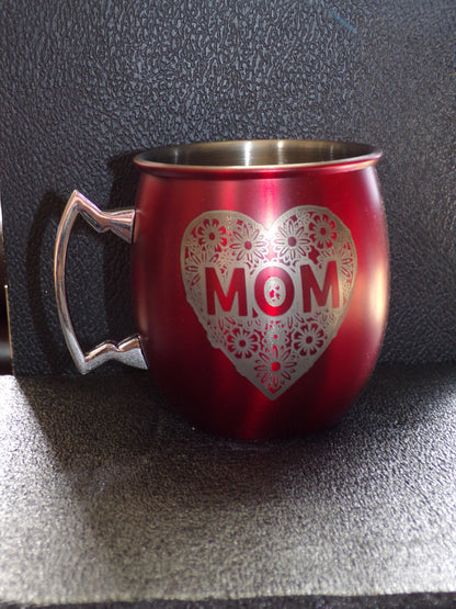 Mule Mug with Mom and flowers