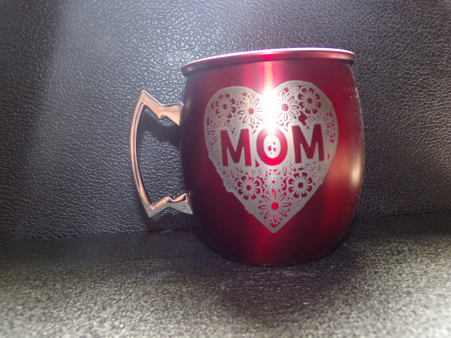 Taza Mule con Mamá y flores