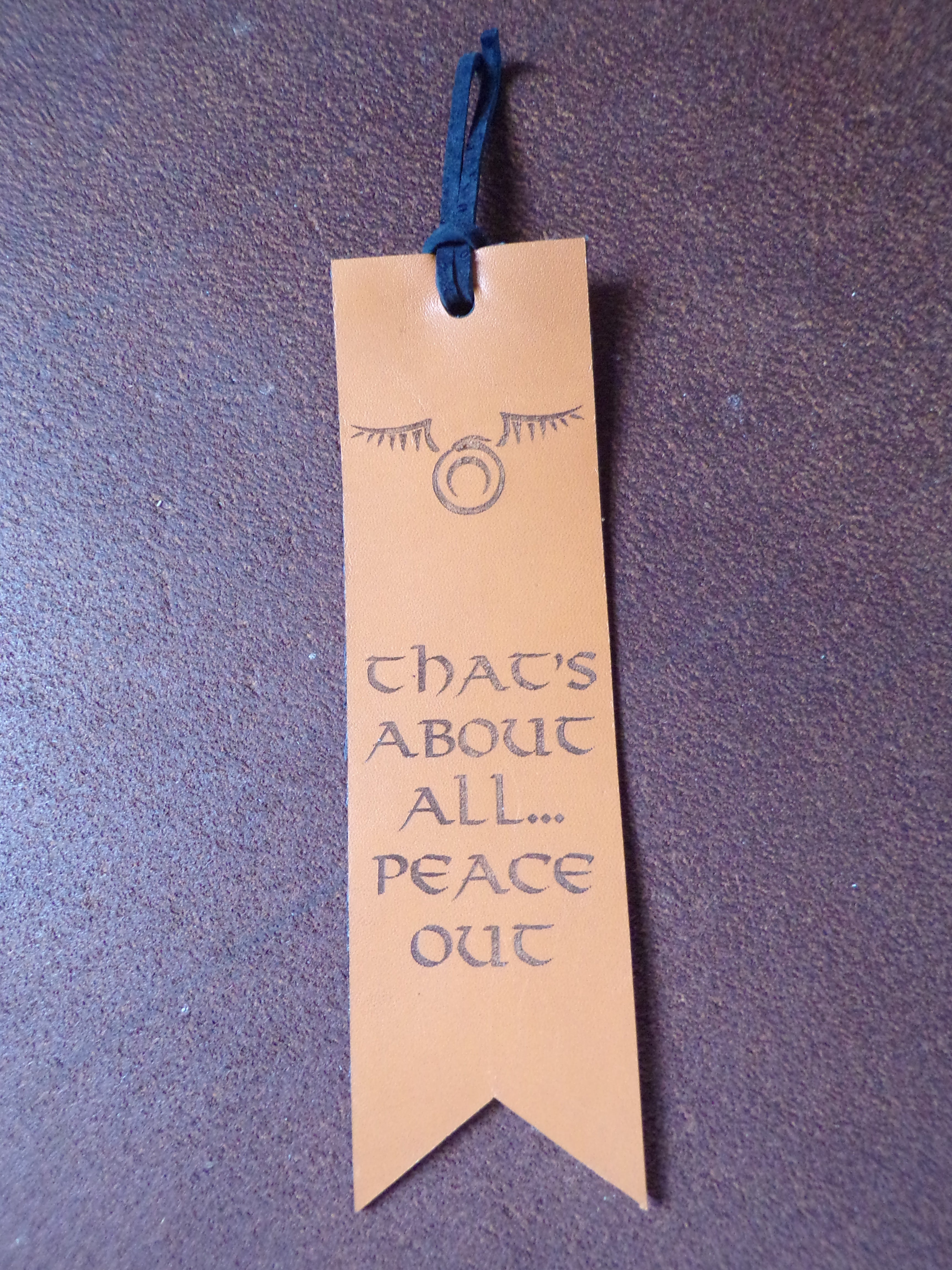 Styxhexenhammer666 Leather Bookmarks Orange with Black Snakeskin backing