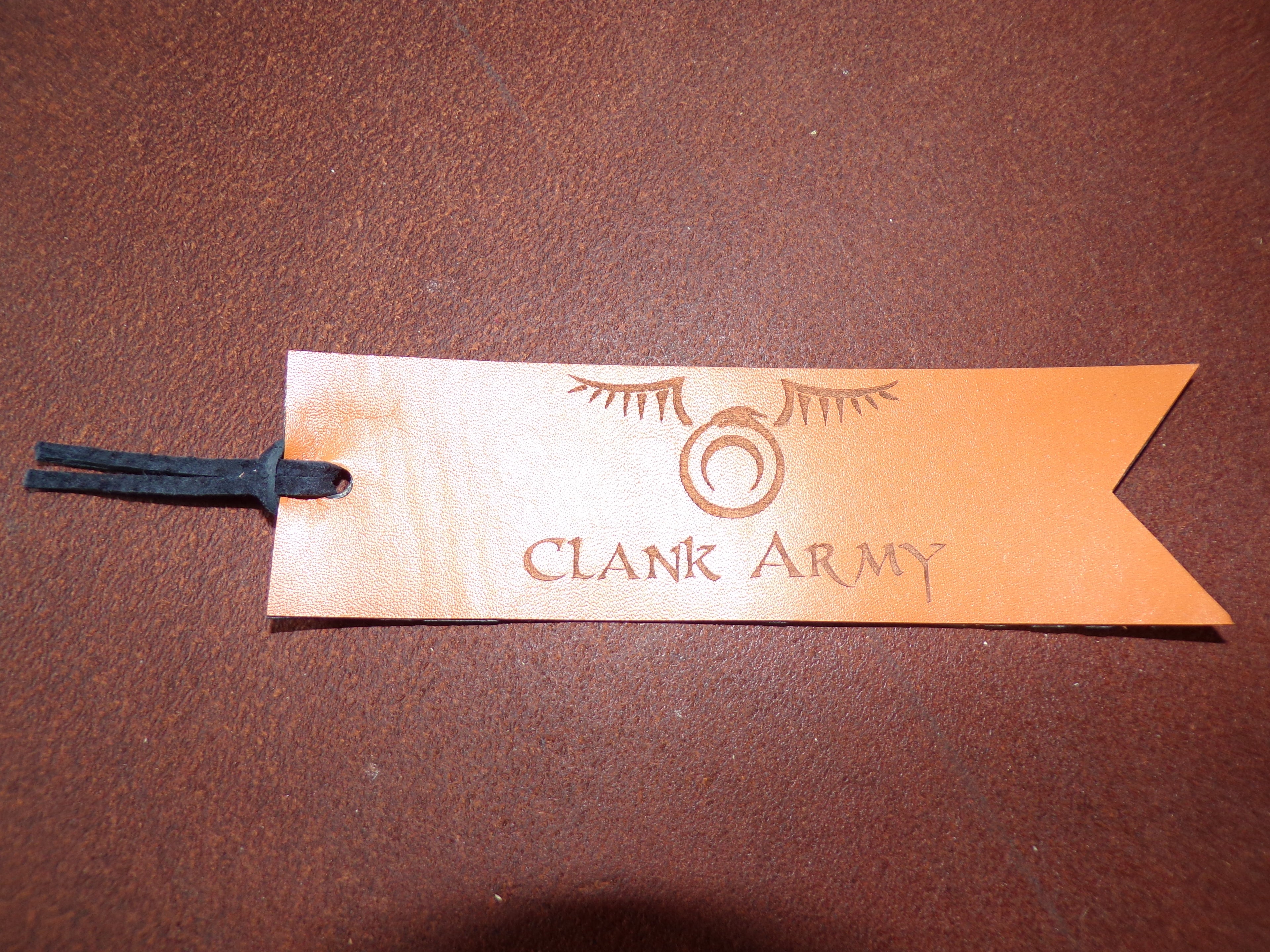 Styxhexenhammer666 Leather Bookmarks Orange with Black Snakeskin backing
