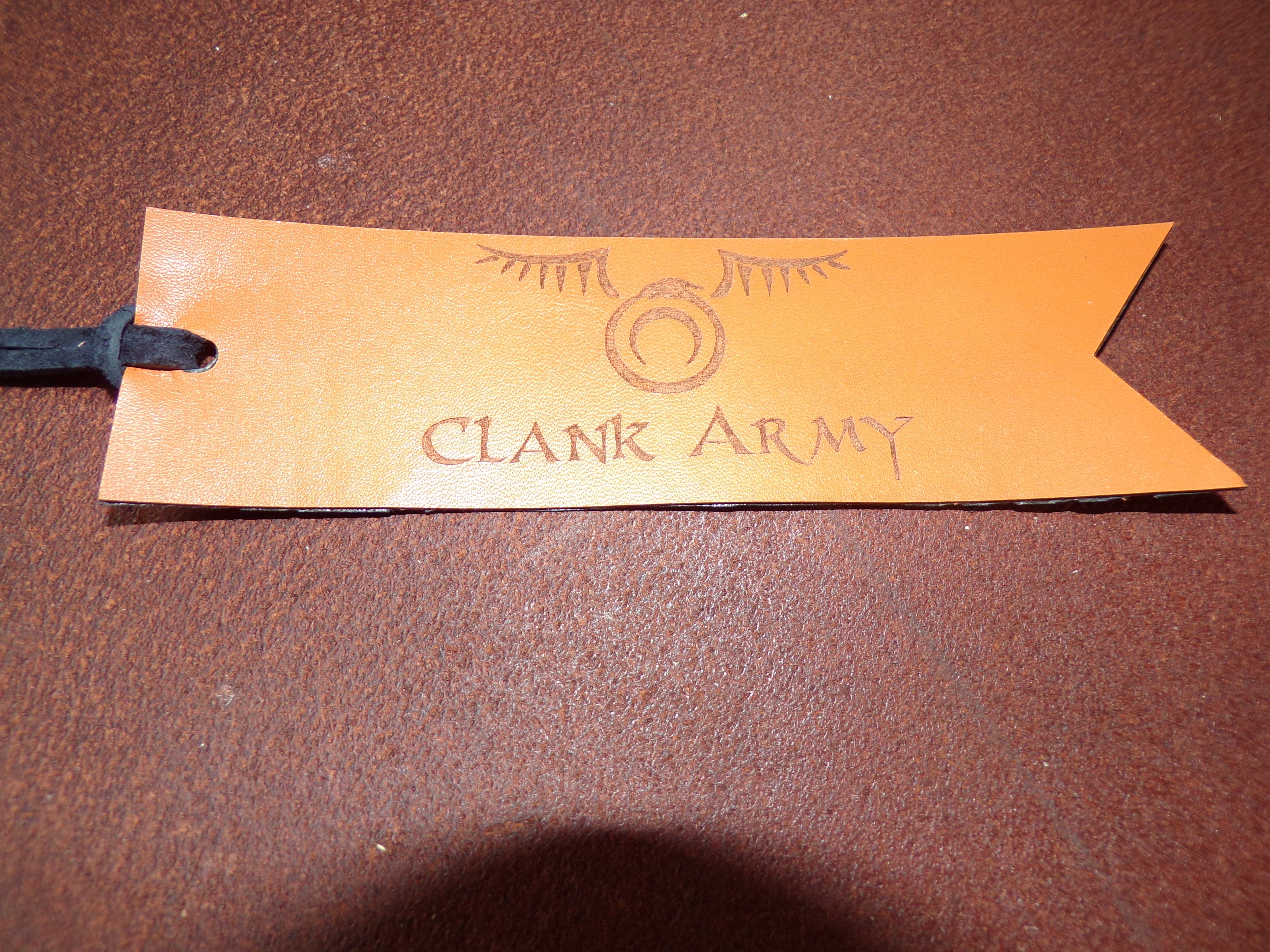 Styxhexenhammer666 Leather Bookmarks Orange with Black Snakeskin backing
