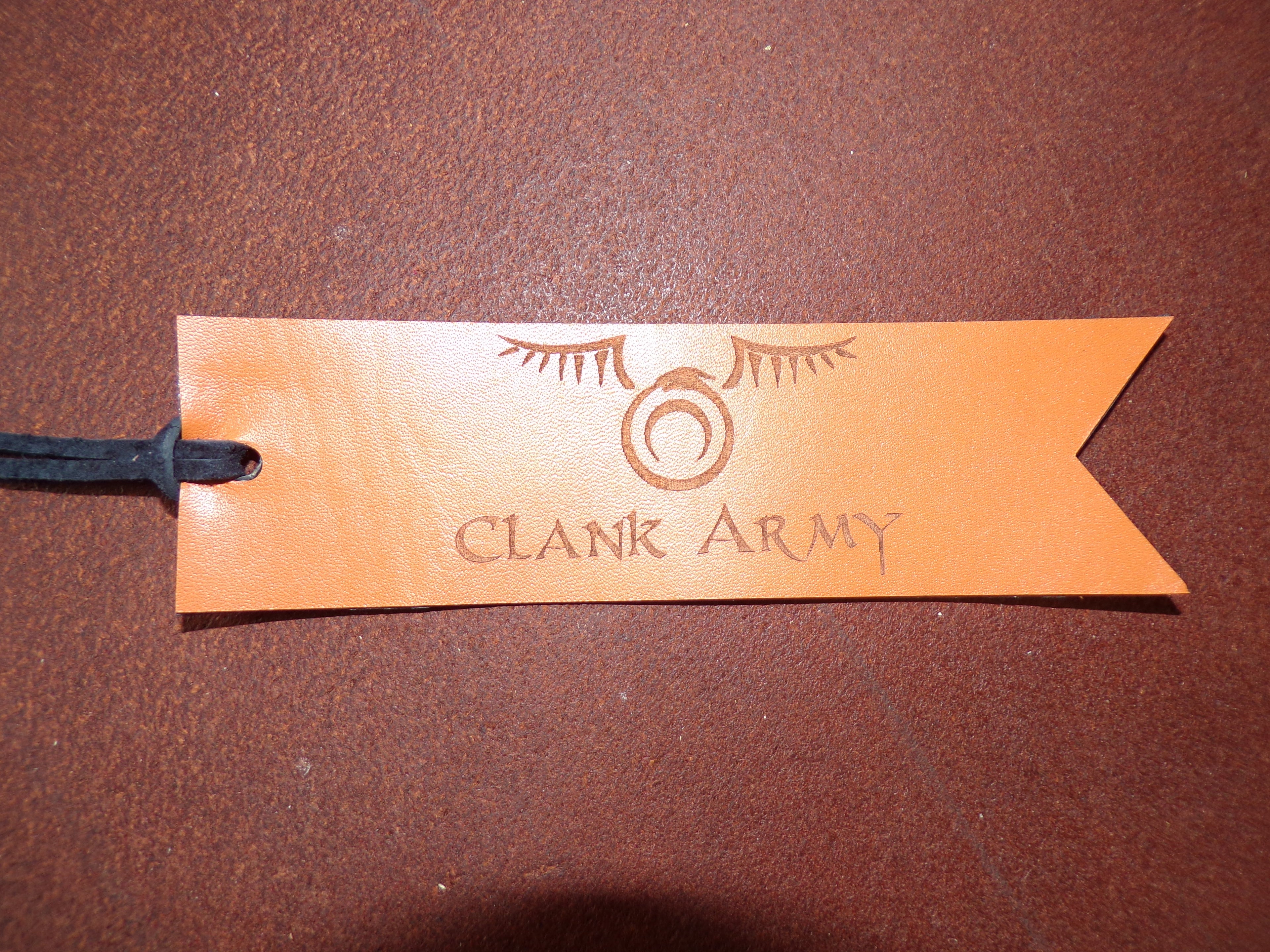 Styxhexenhammer666 Leather Bookmarks Orange with Black Snakeskin backing