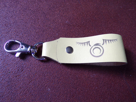 Styx Belt Keychain Ouroboros w/wings Yellow leather