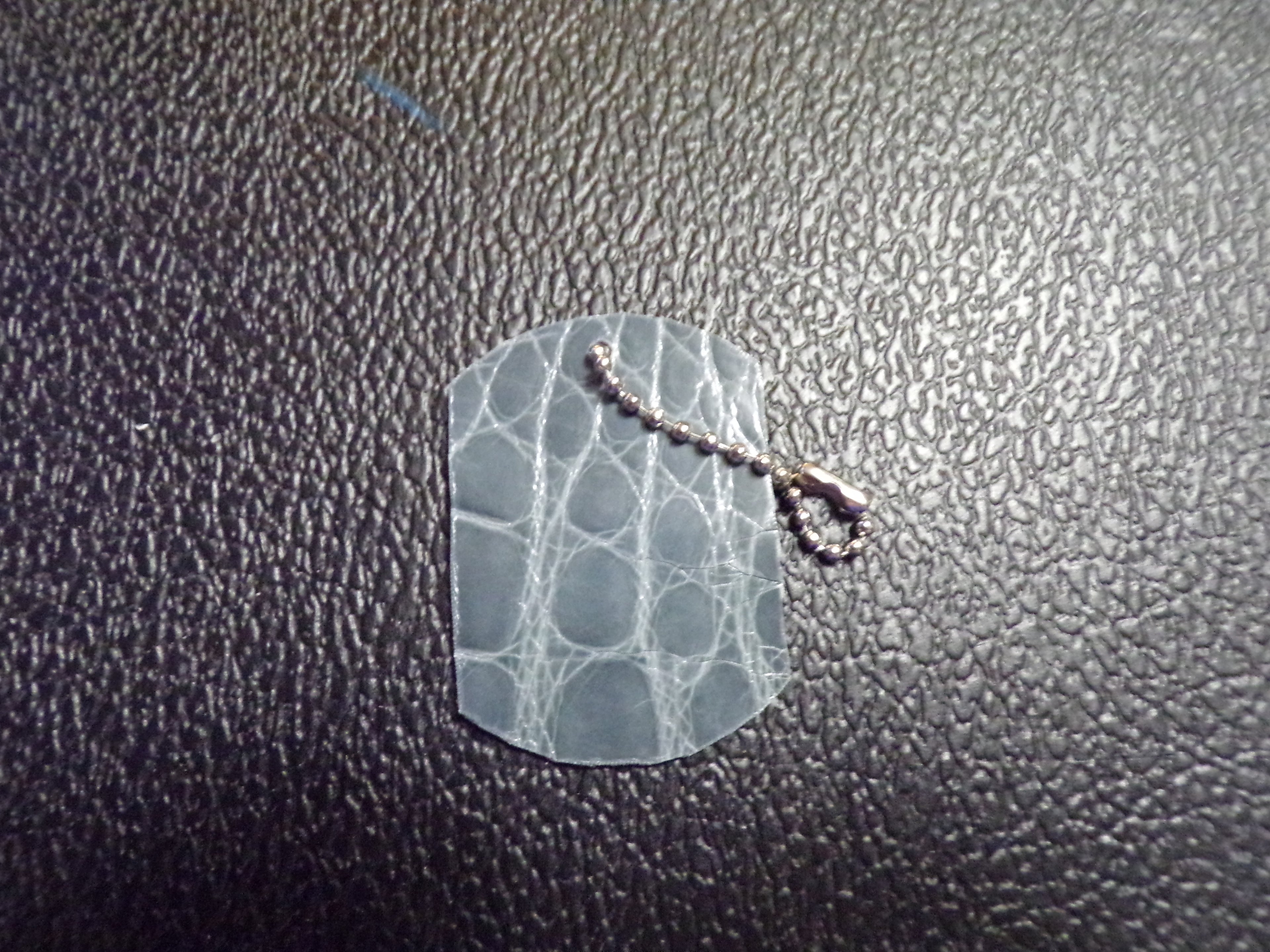 Styx Orange Leather Dog Tag Keychain 3 OPTIONS!!