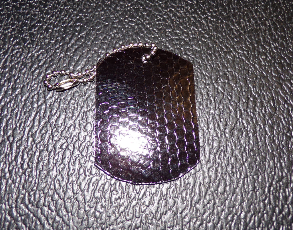 Styx Orange Leather Dog Tag Keychain 3 OPTIONS!!