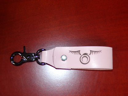 Styx Belt Keychain Clank Army & Ouroboros w/wings Light Pink leather