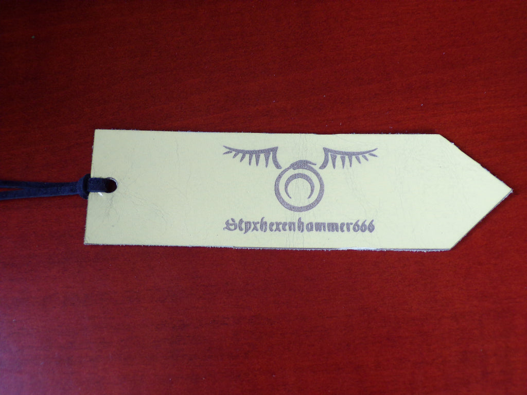 Styxhexenhammer666 Leather Bookmark Yellow