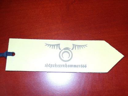 Styxhexenhammer666 Leather Bookmark Yellow