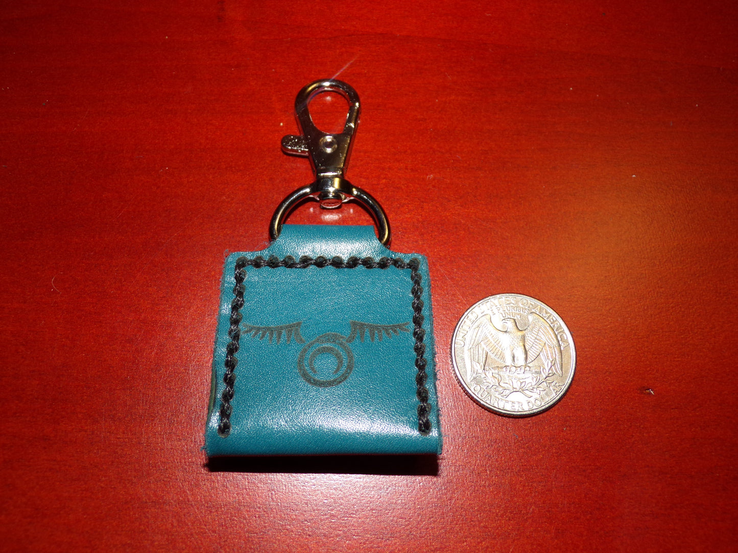 Styx Leather Guitar Pic/SD Card holder Keychain