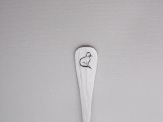 Styx Spoon Engraved Cat/Ouroboros Teaspoon