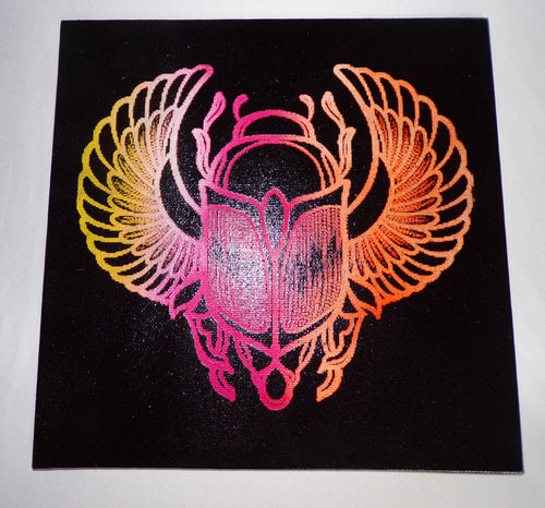 Neon Scarab Art