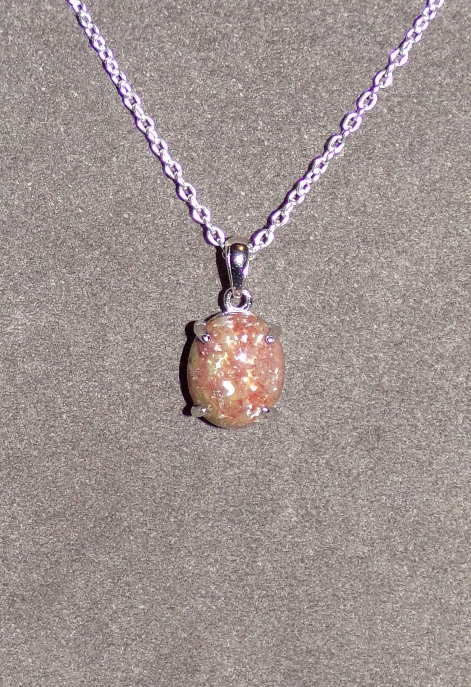 Fancy Jasper gemstone pendant in Sterling Silver