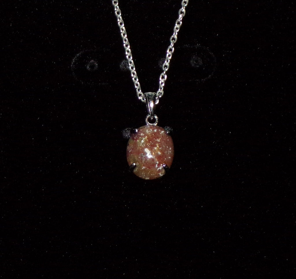Fancy Jasper gemstone pendant in Sterling Silver