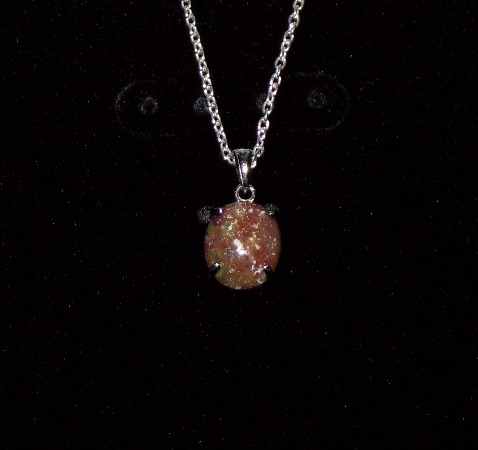 Fancy Jasper gemstone pendant in Sterling Silver