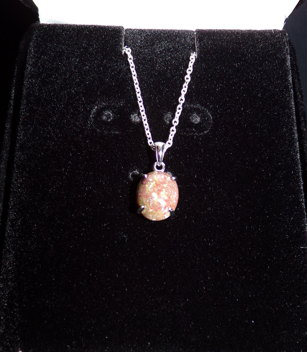 Fancy Jasper gemstone pendant in Sterling Silver