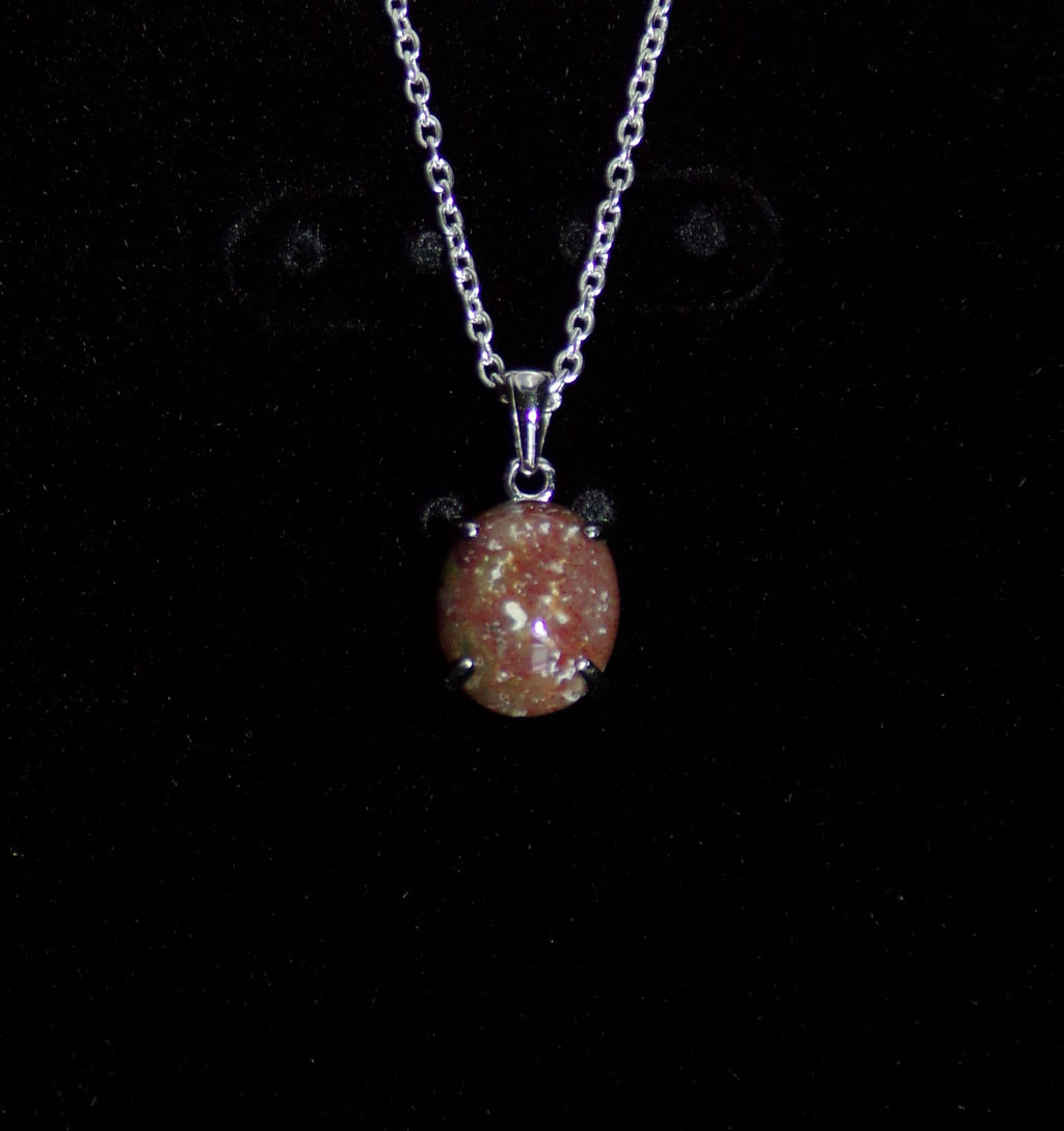 Fancy Jasper gemstone pendant in Sterling Silver