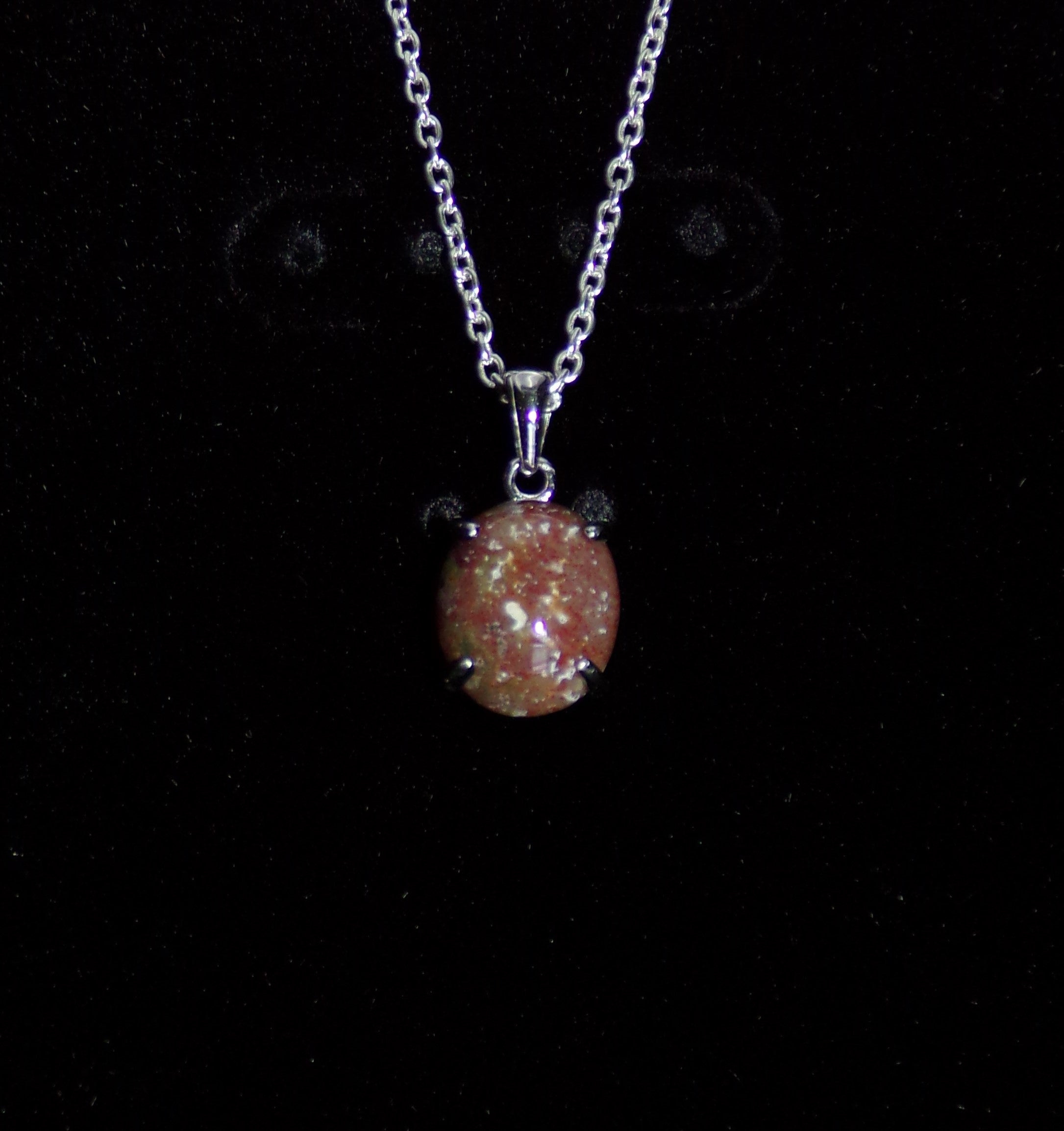 Fancy Jasper gemstone pendant in Sterling Silver