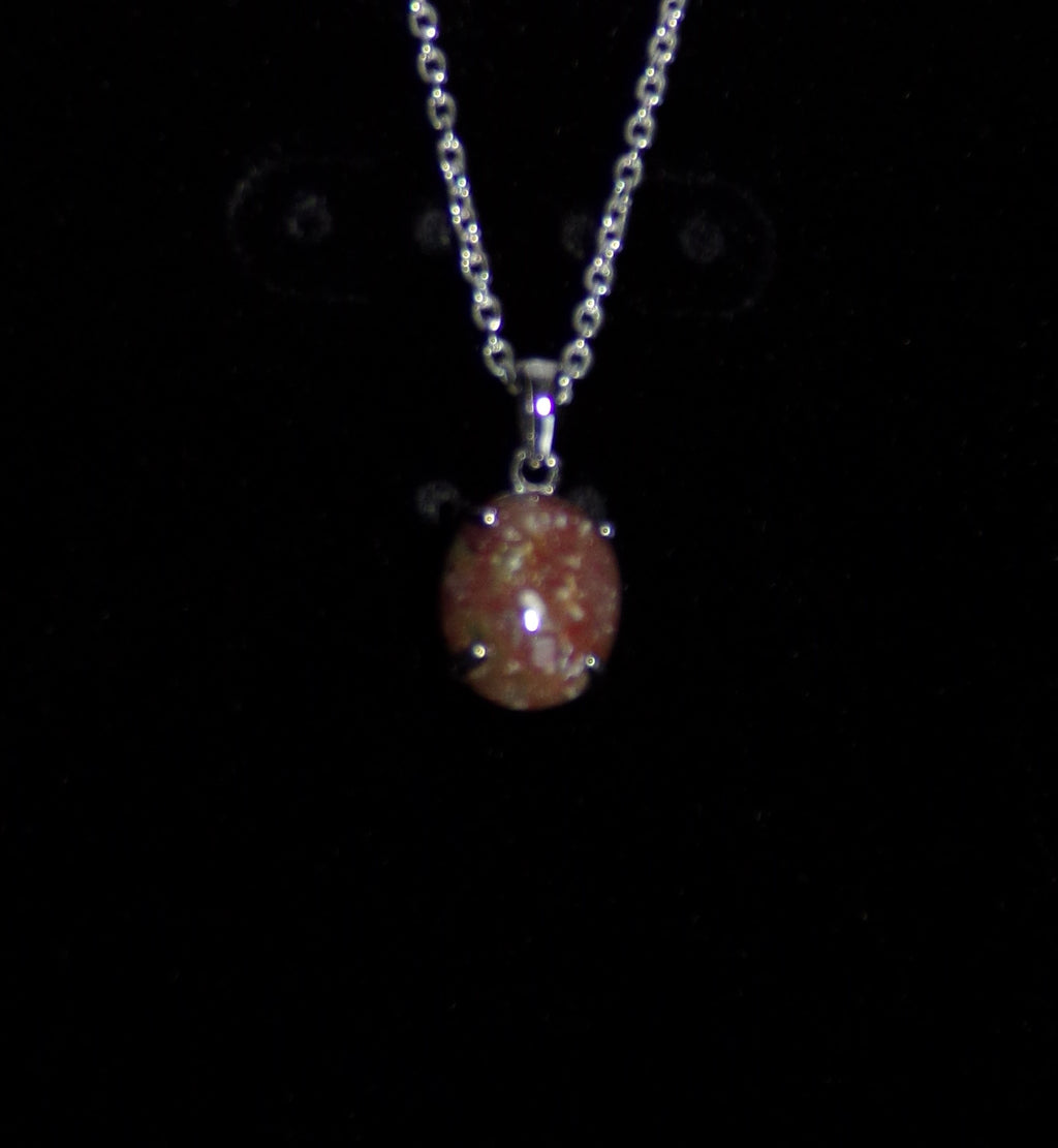 Fancy Jasper gemstone pendant in Sterling Silver