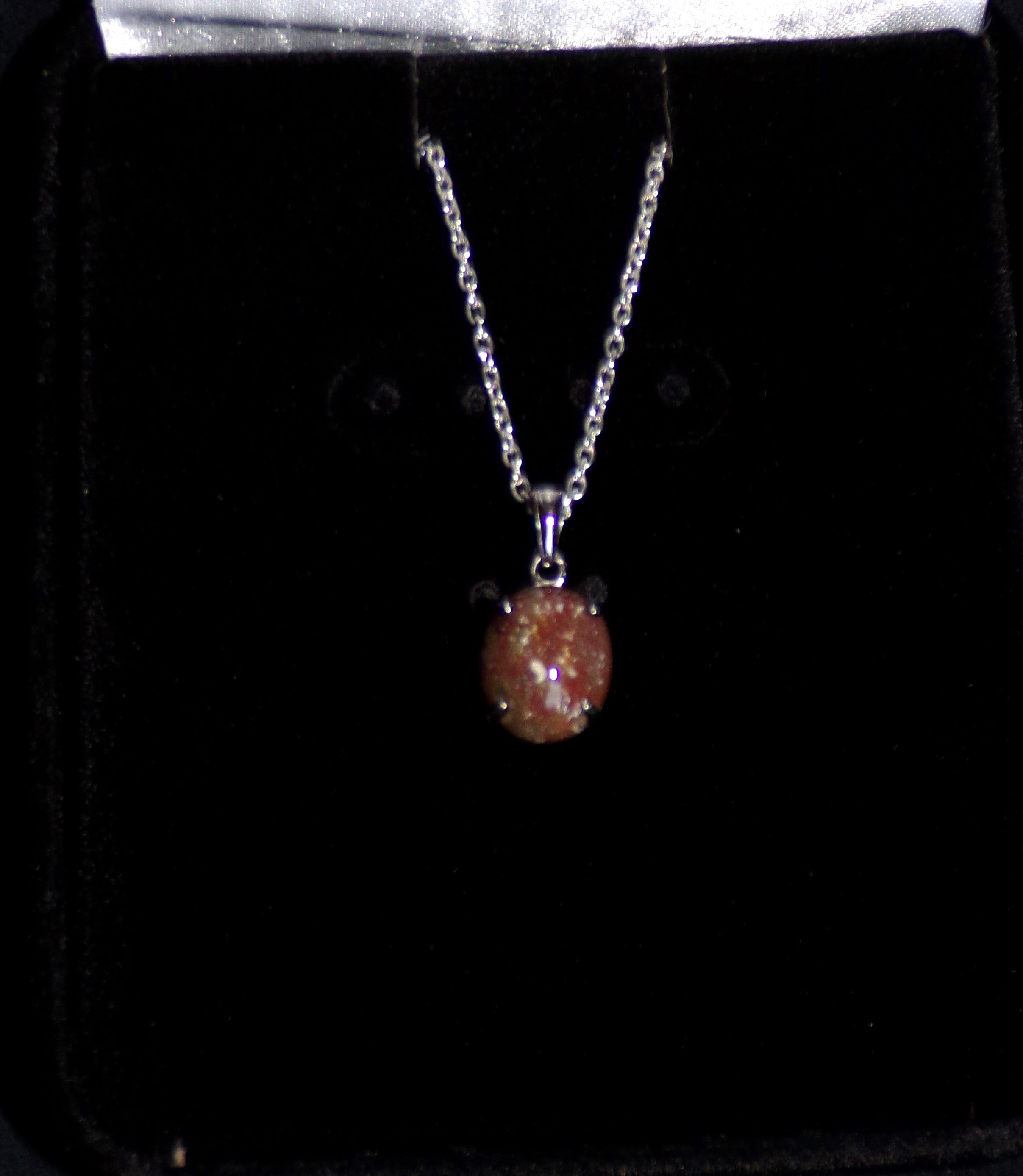 Fancy Jasper gemstone pendant in Sterling Silver