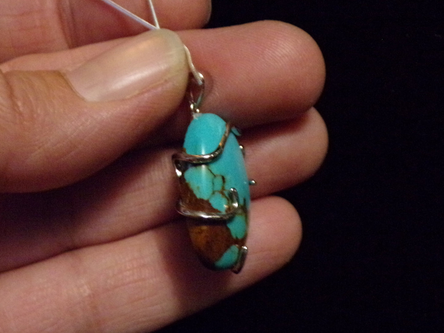 Genuine Royston Turquoise and Sterling Silver Necklace