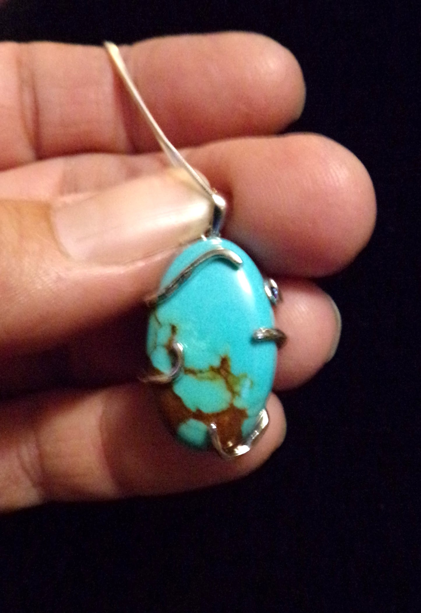 Genuine Royston Turquoise and Sterling Silver Necklace