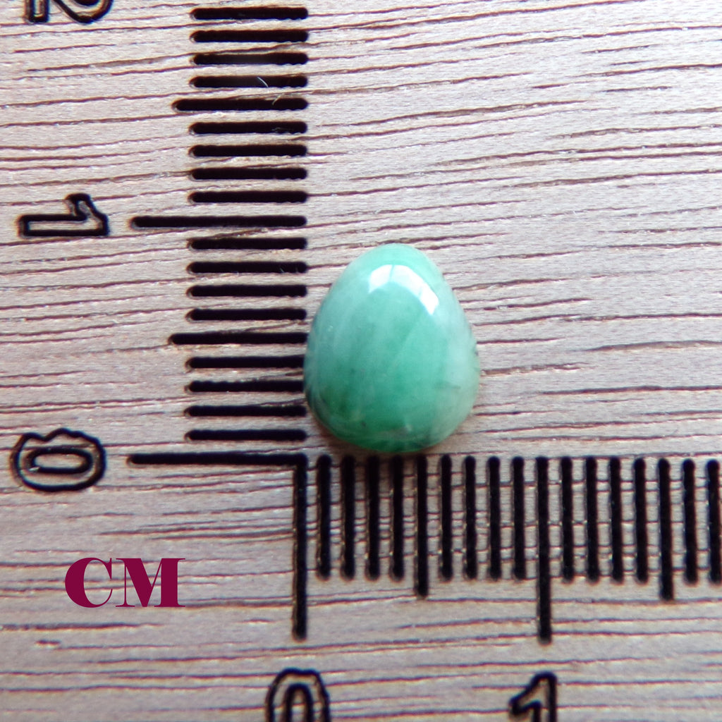 Natural Brazilian Emerald Cabochon 1.1 Ct. Teardrop