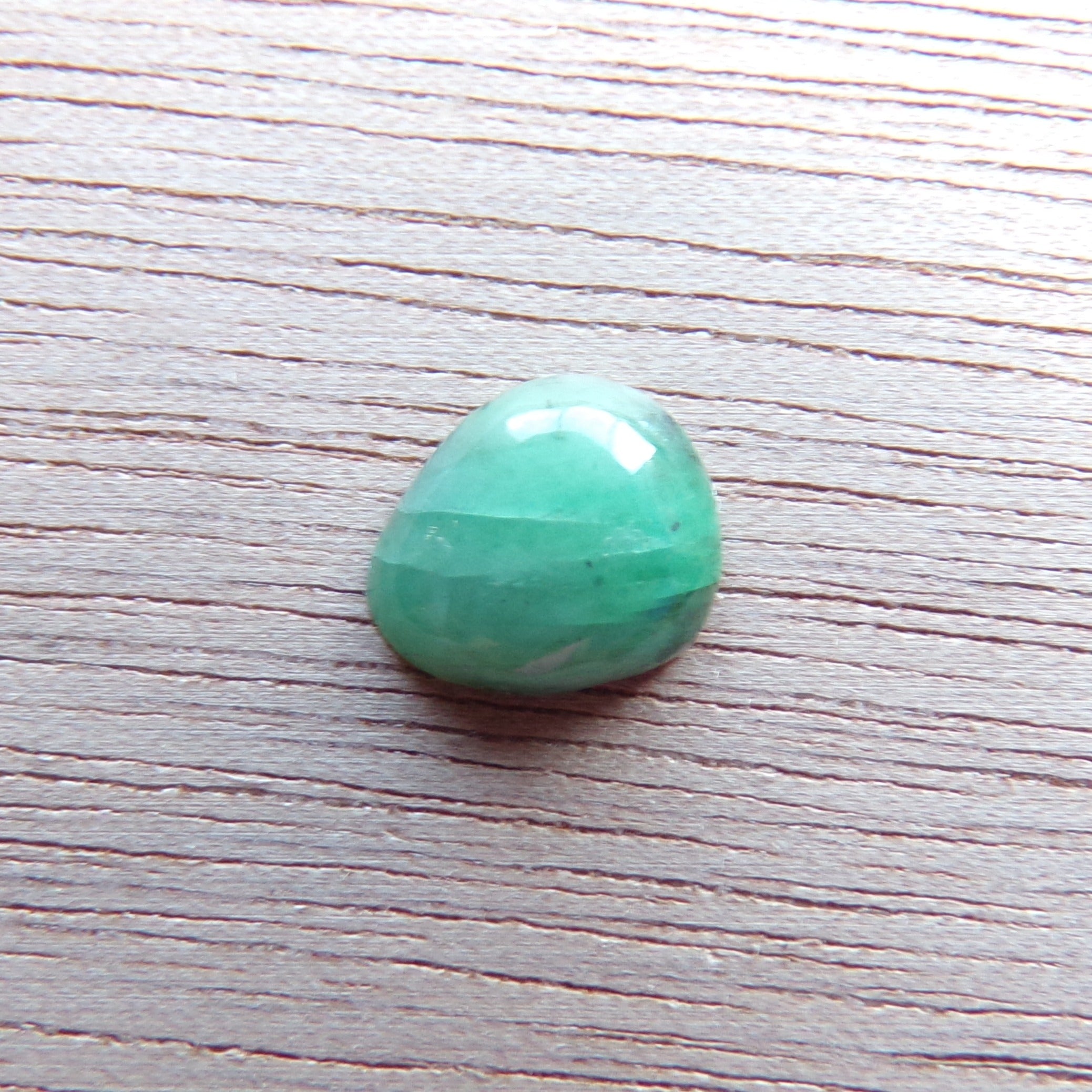 Natural Brazilian Emerald Cabochon 1.1 Ct. Teardrop