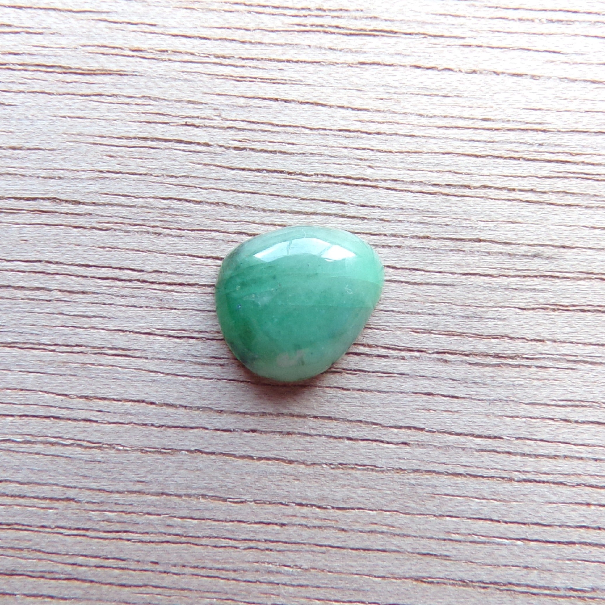 Natural Brazilian Emerald Cabochon 1.1 Ct. Teardrop