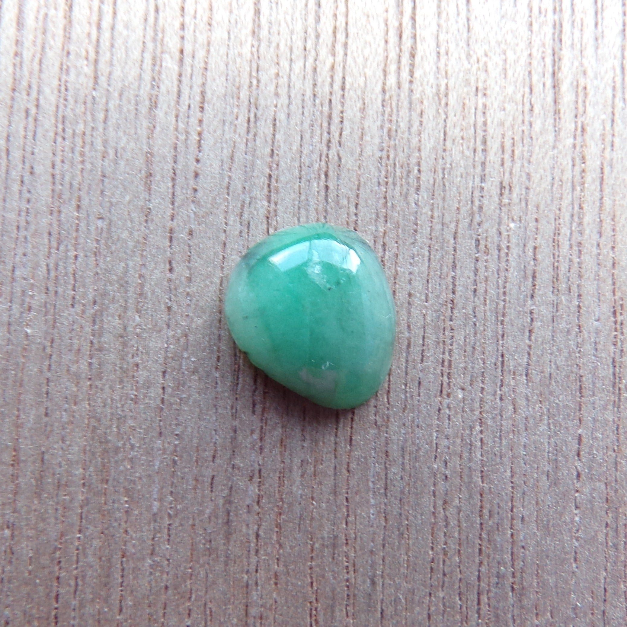 Natural Brazilian Emerald Cabochon 1.1 Ct. Teardrop