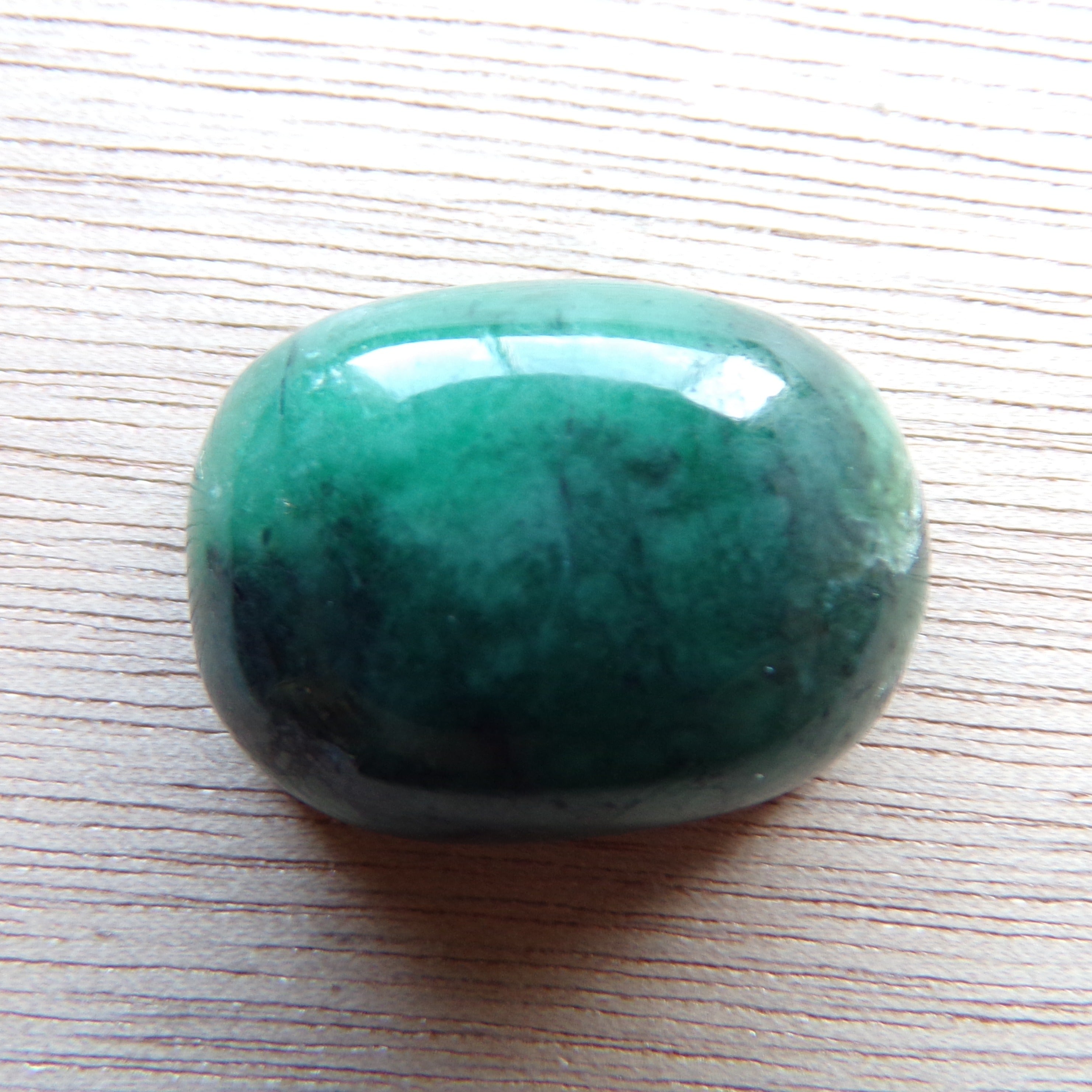 Large Natural Brazilian Emerald Cabochon 45.5 Carats