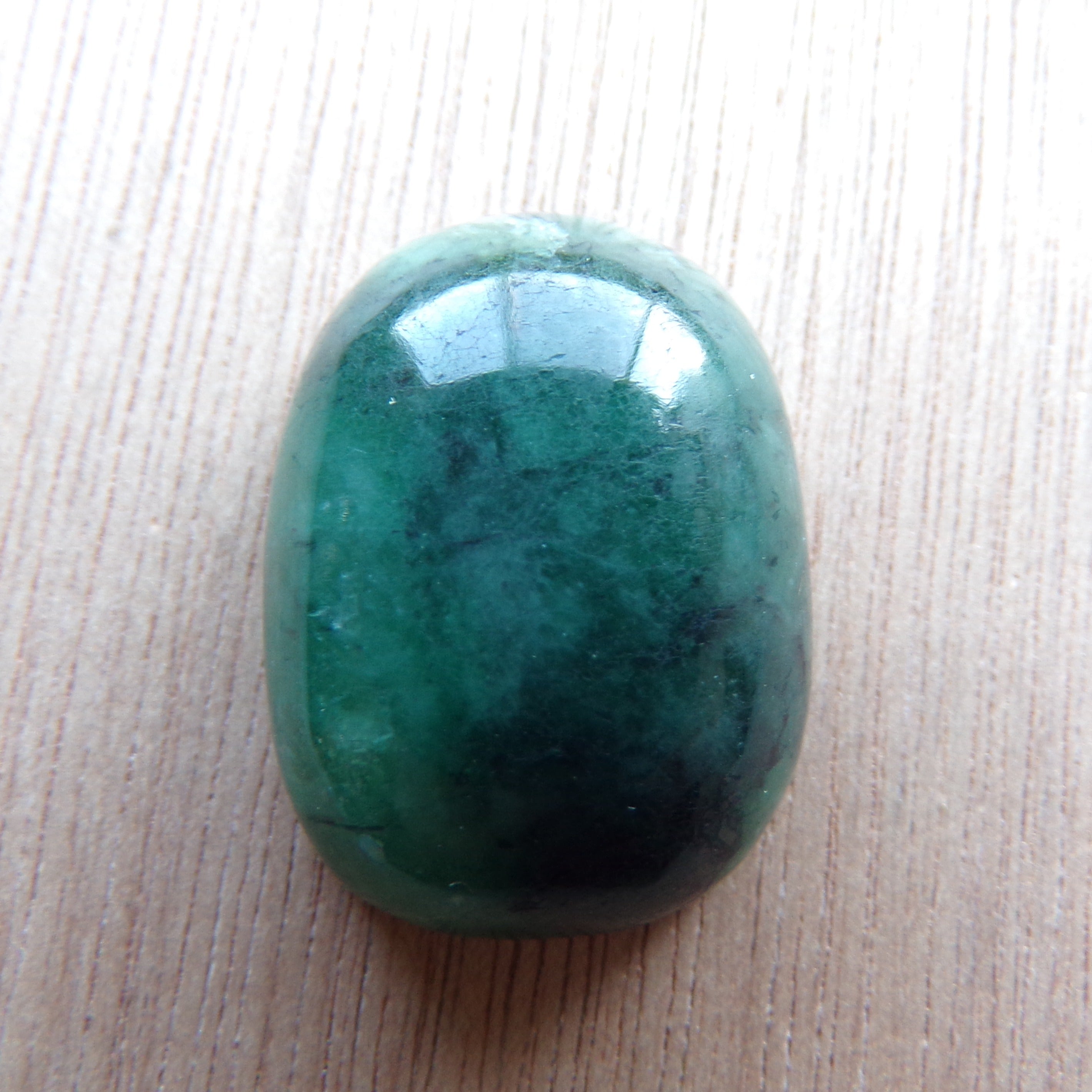 Large Natural Brazilian Emerald Cabochon 45.5 Carats