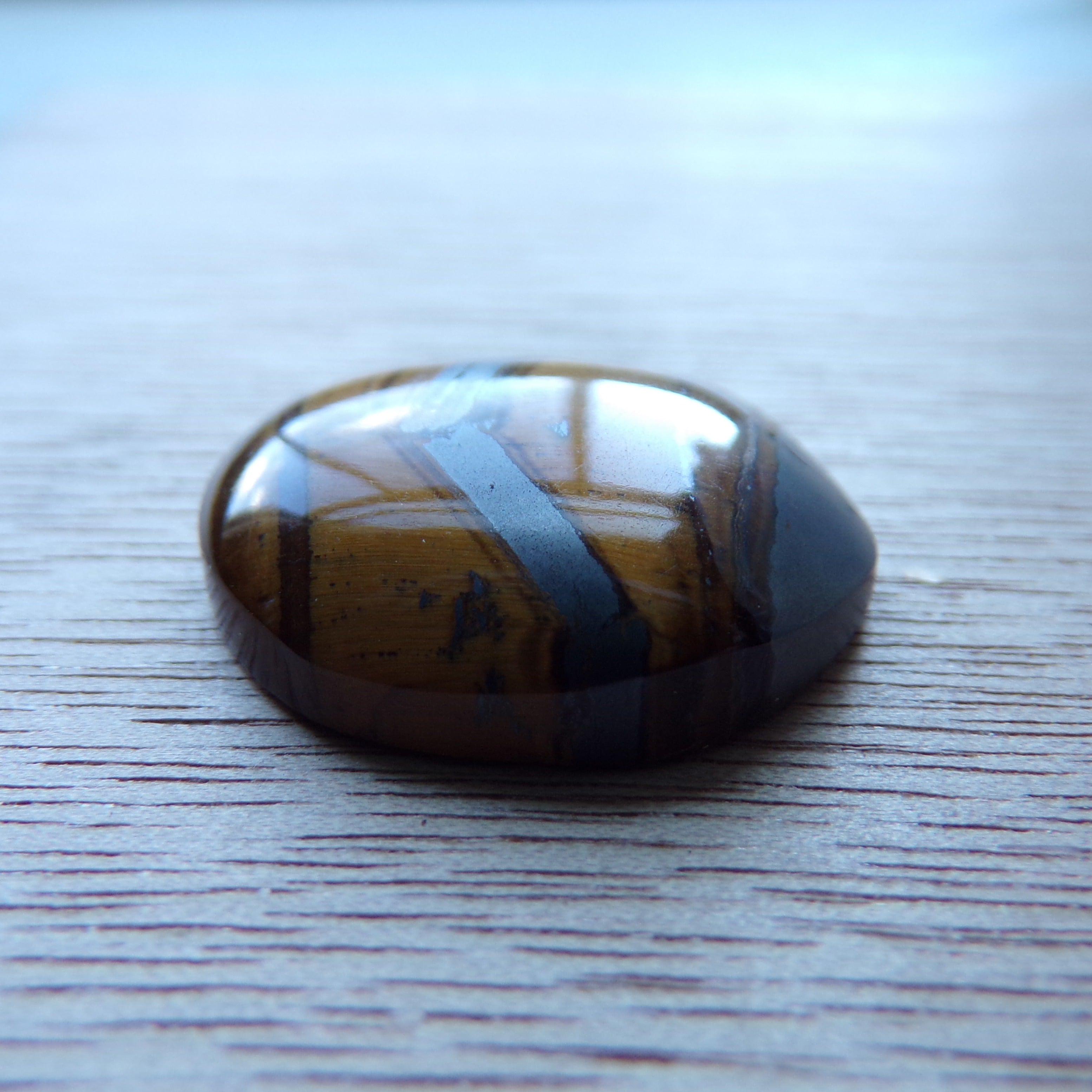 AAA Grade Landscape Tiger's Eye Cabochon