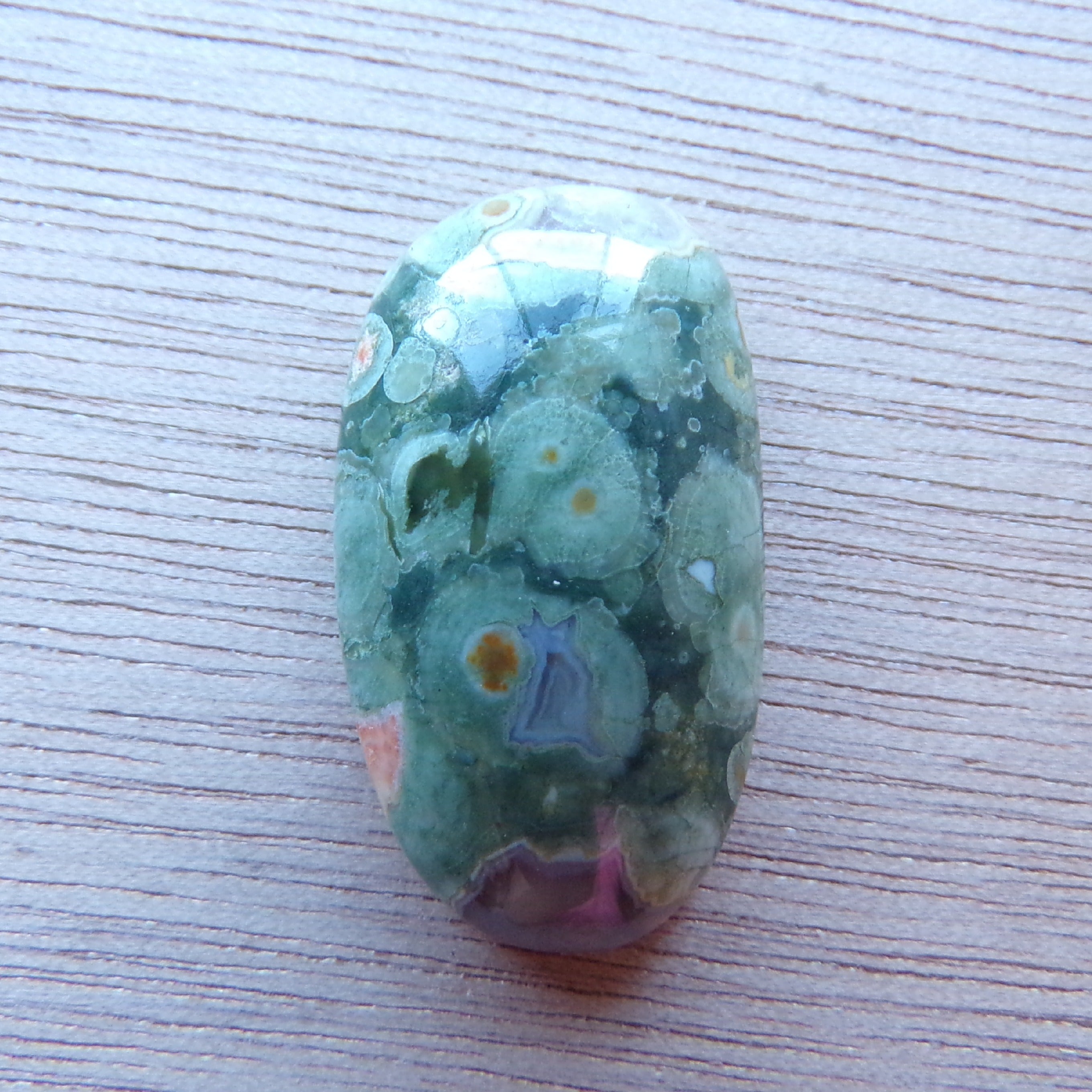 Natural Rainforest Jasper Rhyolite Cabochon