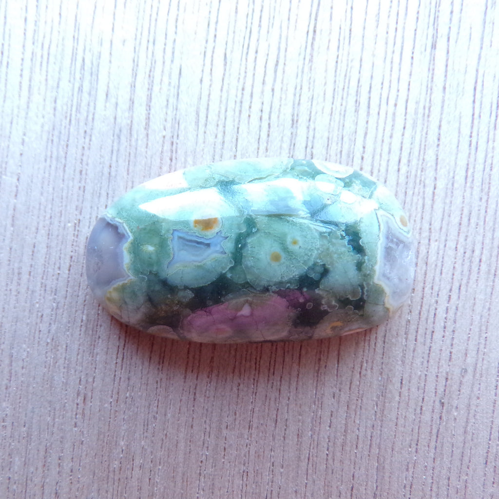 Natural Rainforest Jasper Rhyolite Cabochon