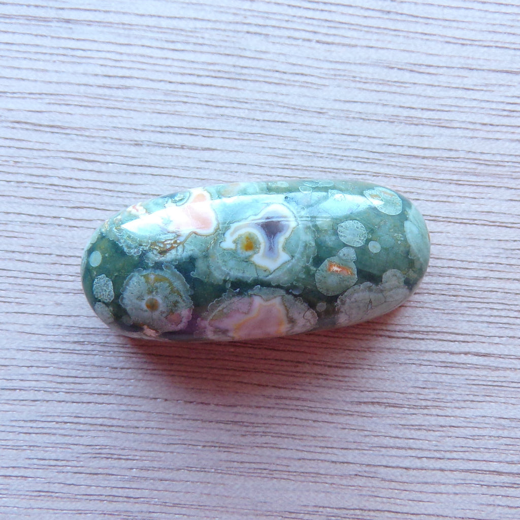 Natural Rainforest Jasper Rhyolite Cabochon