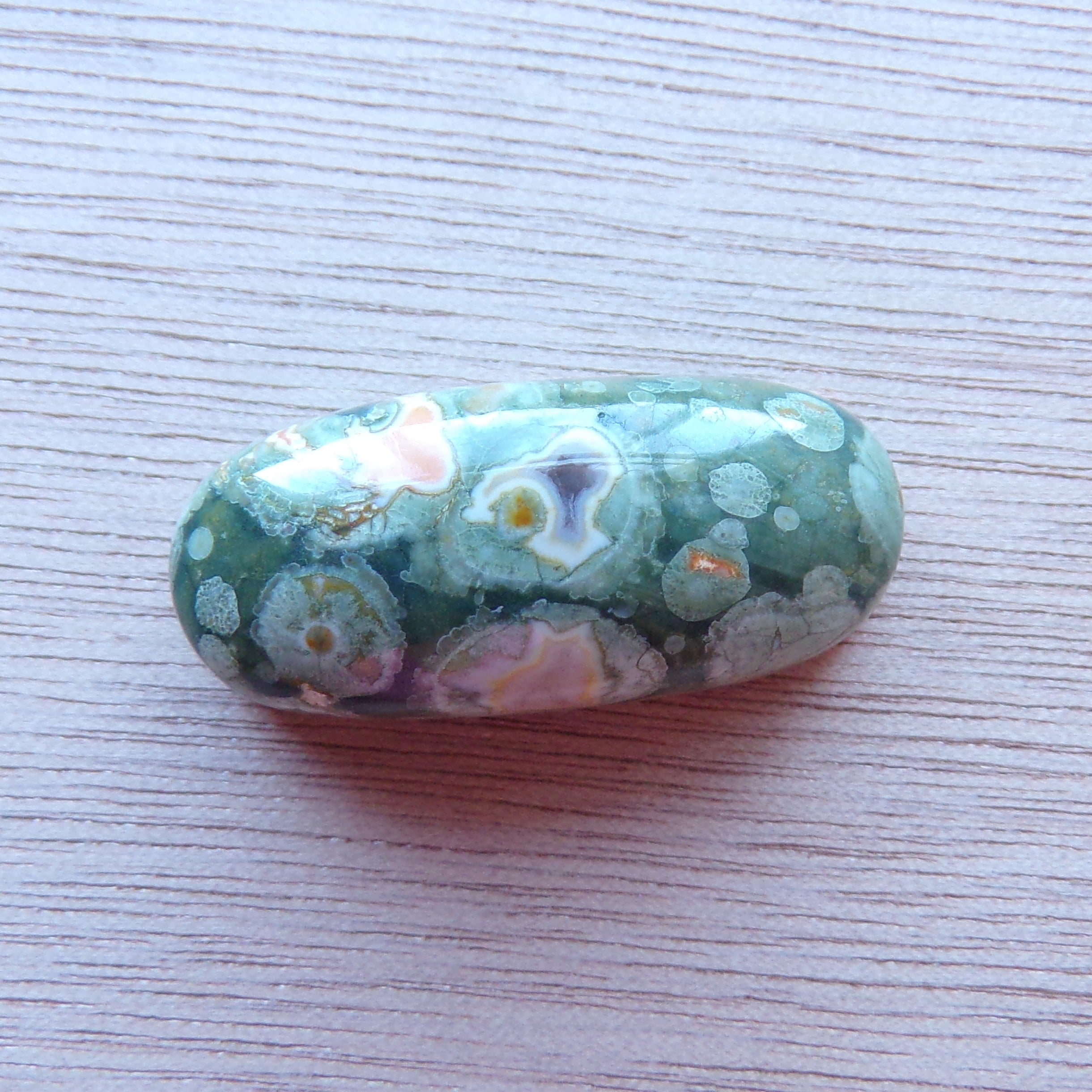 Natural Rainforest Jasper Rhyolite Cabochon