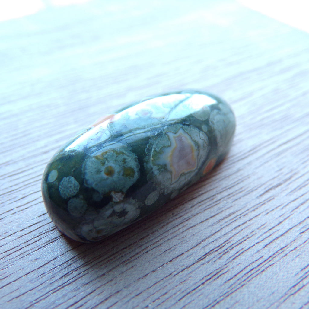 Natural Rainforest Jasper Rhyolite Cabochon