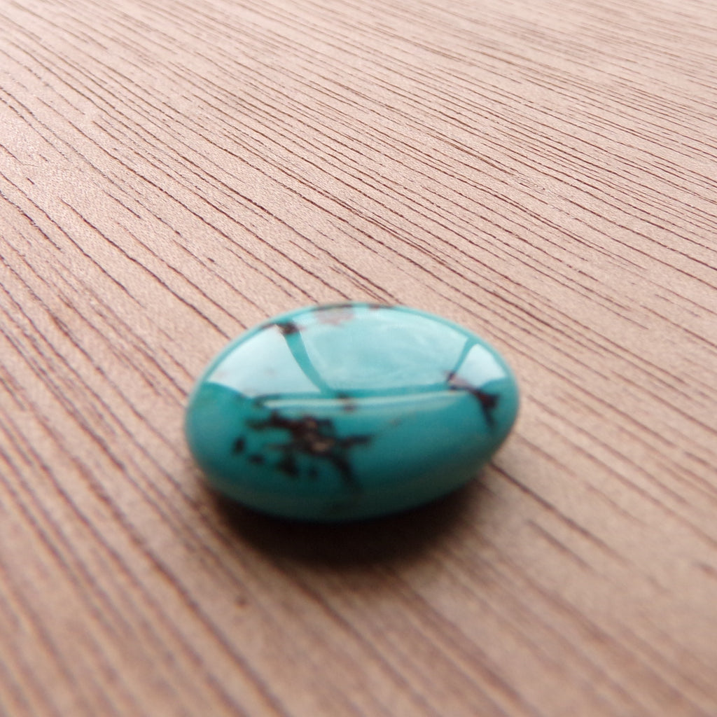 Natural Cloud Mountain (Yungai) Turquoise Cabochon Hubei China